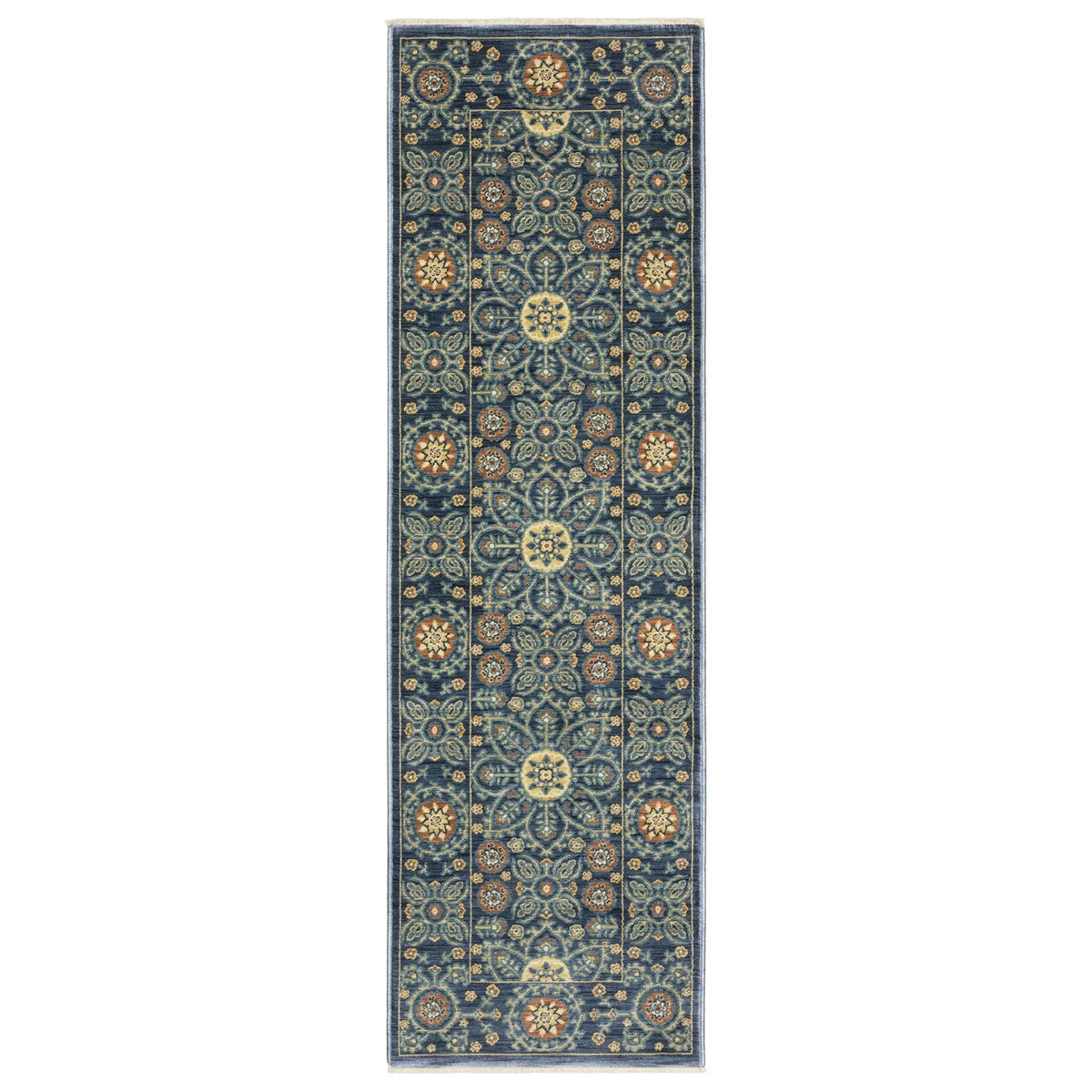 Oriental Weavers Sphinx Francesca Fr11B Blue/ Rust Rug - runner