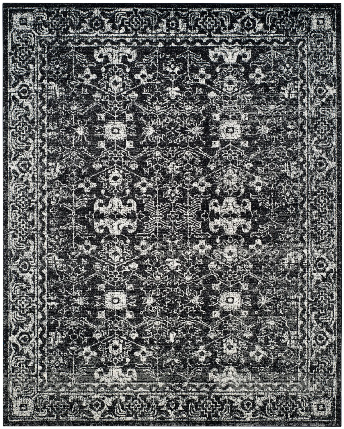 Safavieh Evoke 10'-0" x 14'-0" Rug in Charcoal / Ivory