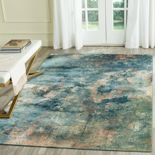 Safavieh Constellation Vintage 4'-0" x 5'-7" Rug in Light Blue / Multi