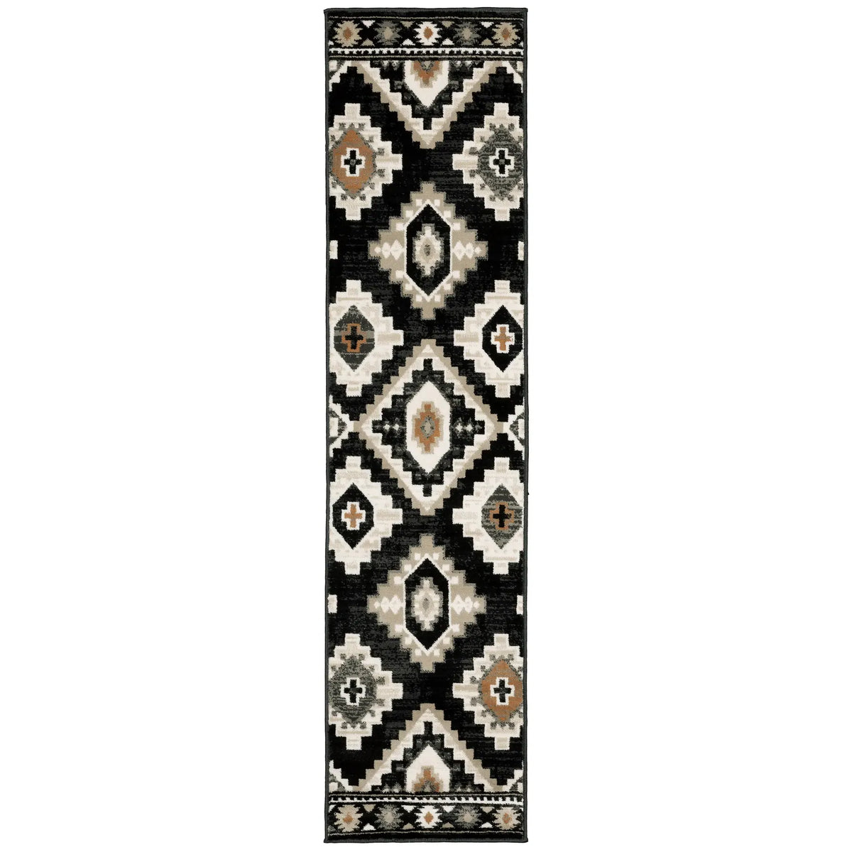 Oriental Weavers Sphinx Georgia 605F0 Charcoal/ Ivory Rugs - runner