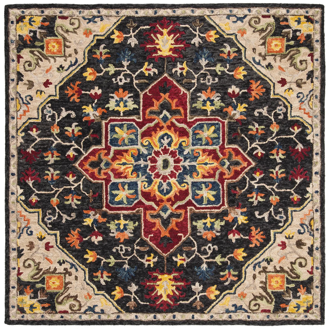 Safavieh Aspen 7'-0" x 7'-0" Rug in Charcoal / Cream