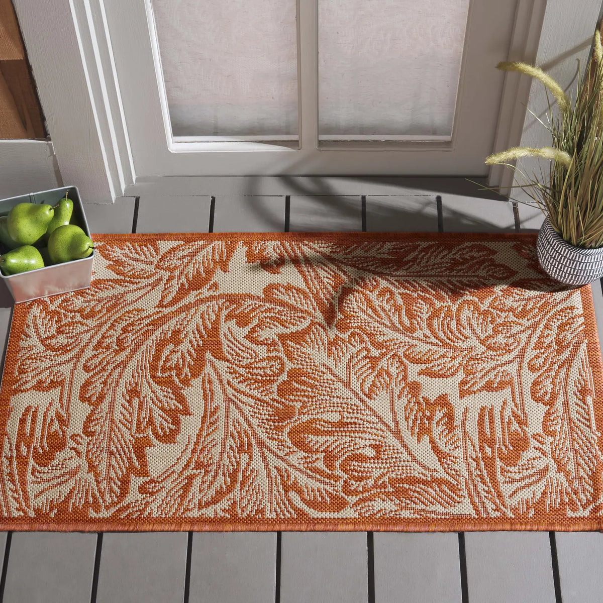 Safavieh Courtyard 2'-0" x 3'-7" Rug in Natural / Terra