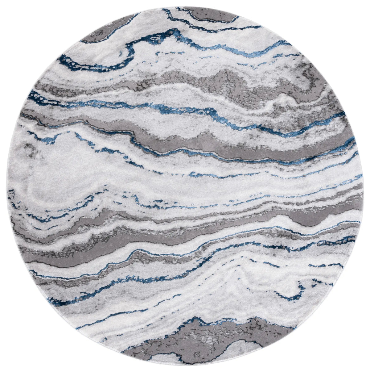 Safavieh Craft 6'-7" x 6'-7" Rug in Grey / Blue