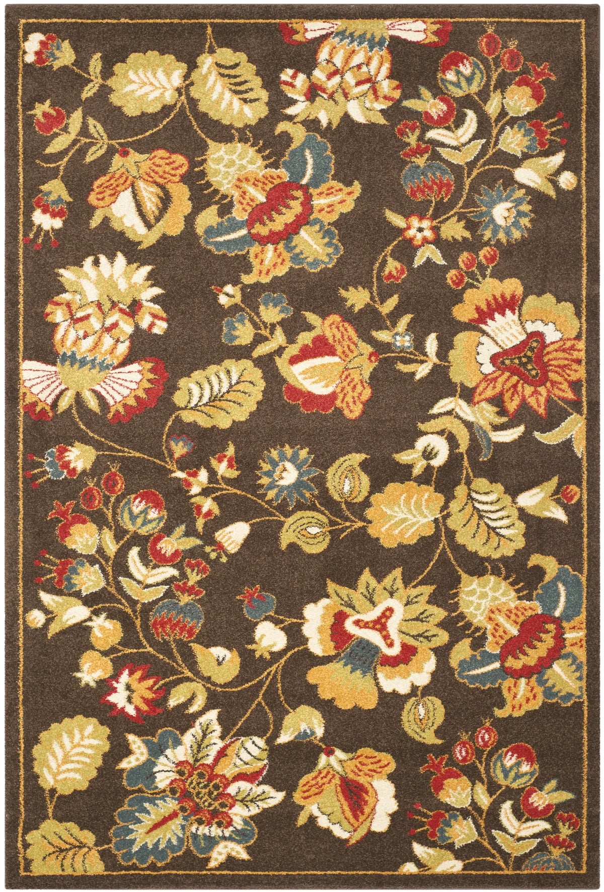 Safavieh Newbury 5'-1" x 7'-6" Rug in Brown / Green