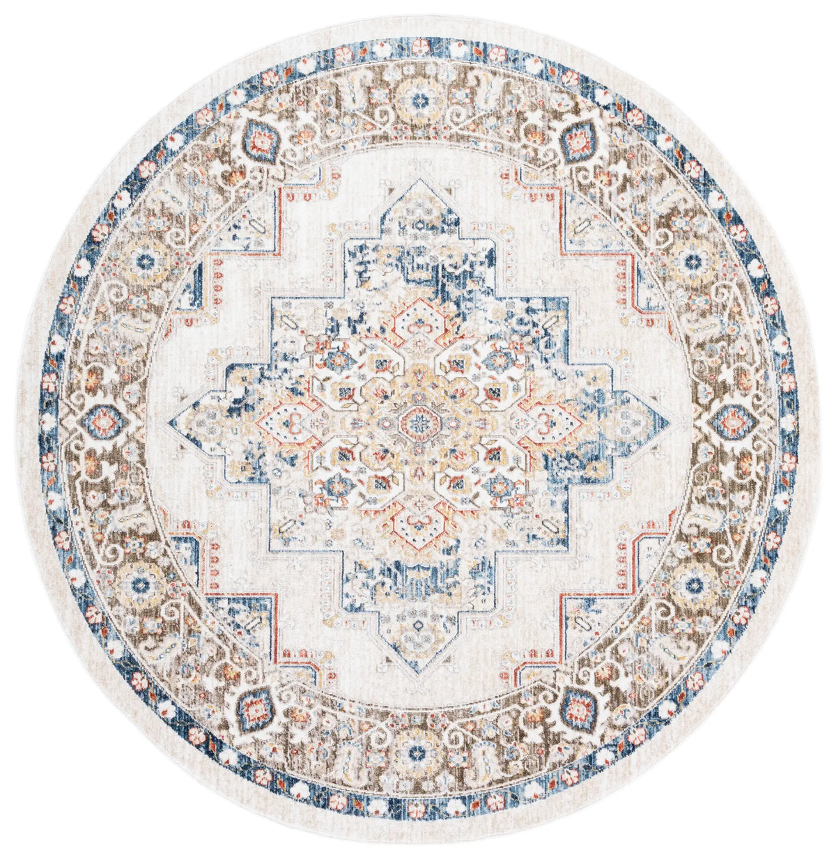 Safavieh Olympia 6'-0" x 6'-0" Rug in Beige / Blue