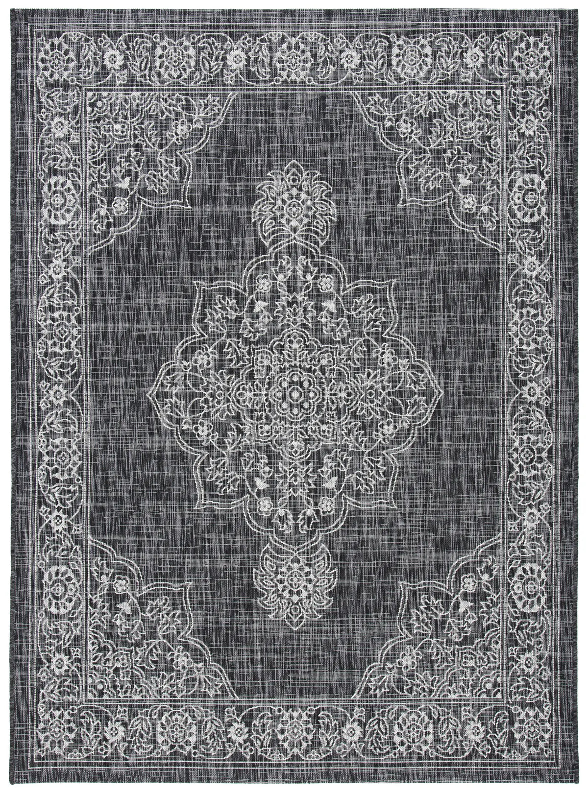Safavieh Courtyard 4'-5" x 6'-5" Rug in Black / Grey