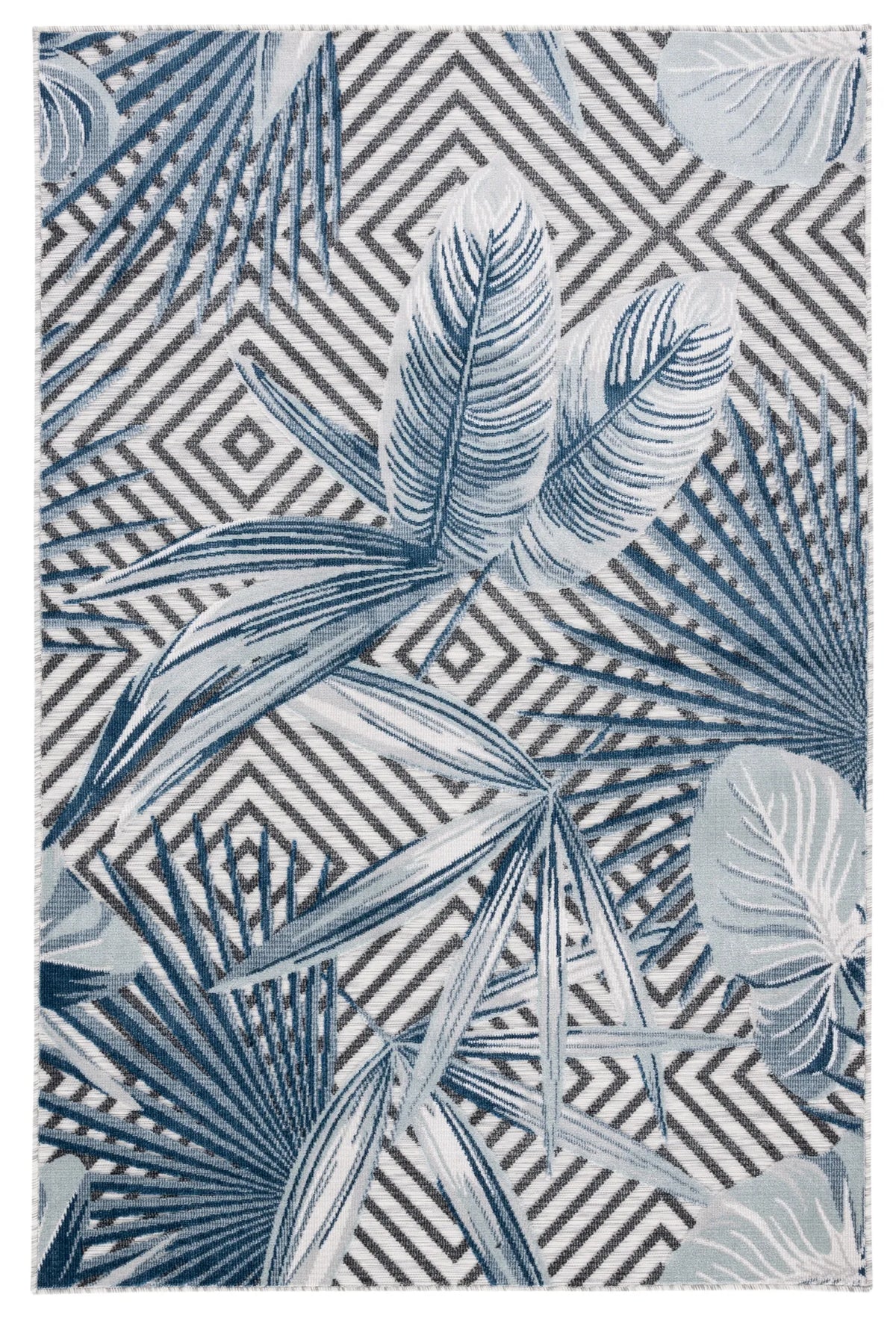 Safavieh Cabana 4'-0" x 6'-0" Rug in Ivory / Navy