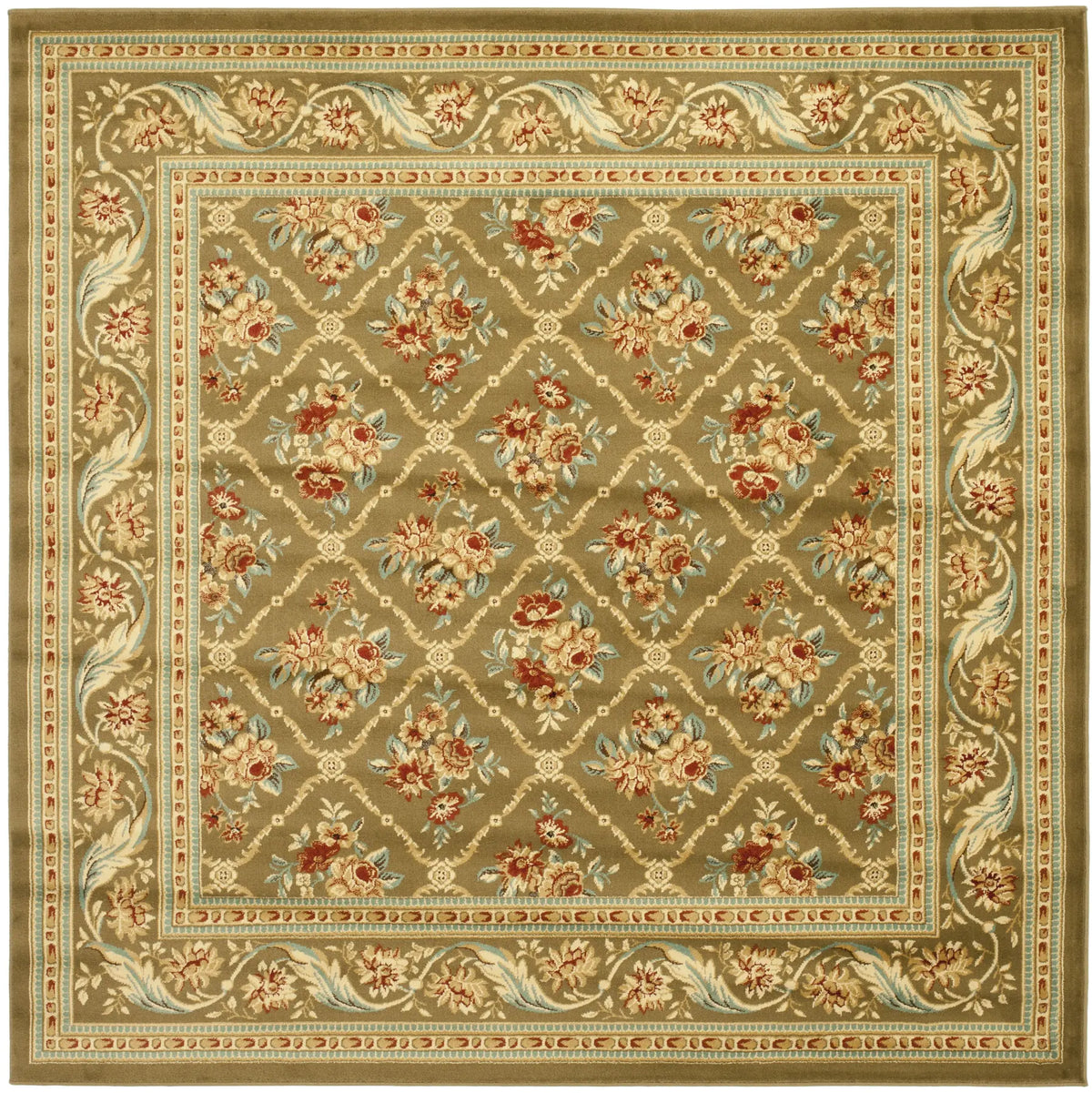 Safavieh Lyndhurst 6'-7" x 6'-7" Rug in Green / Green