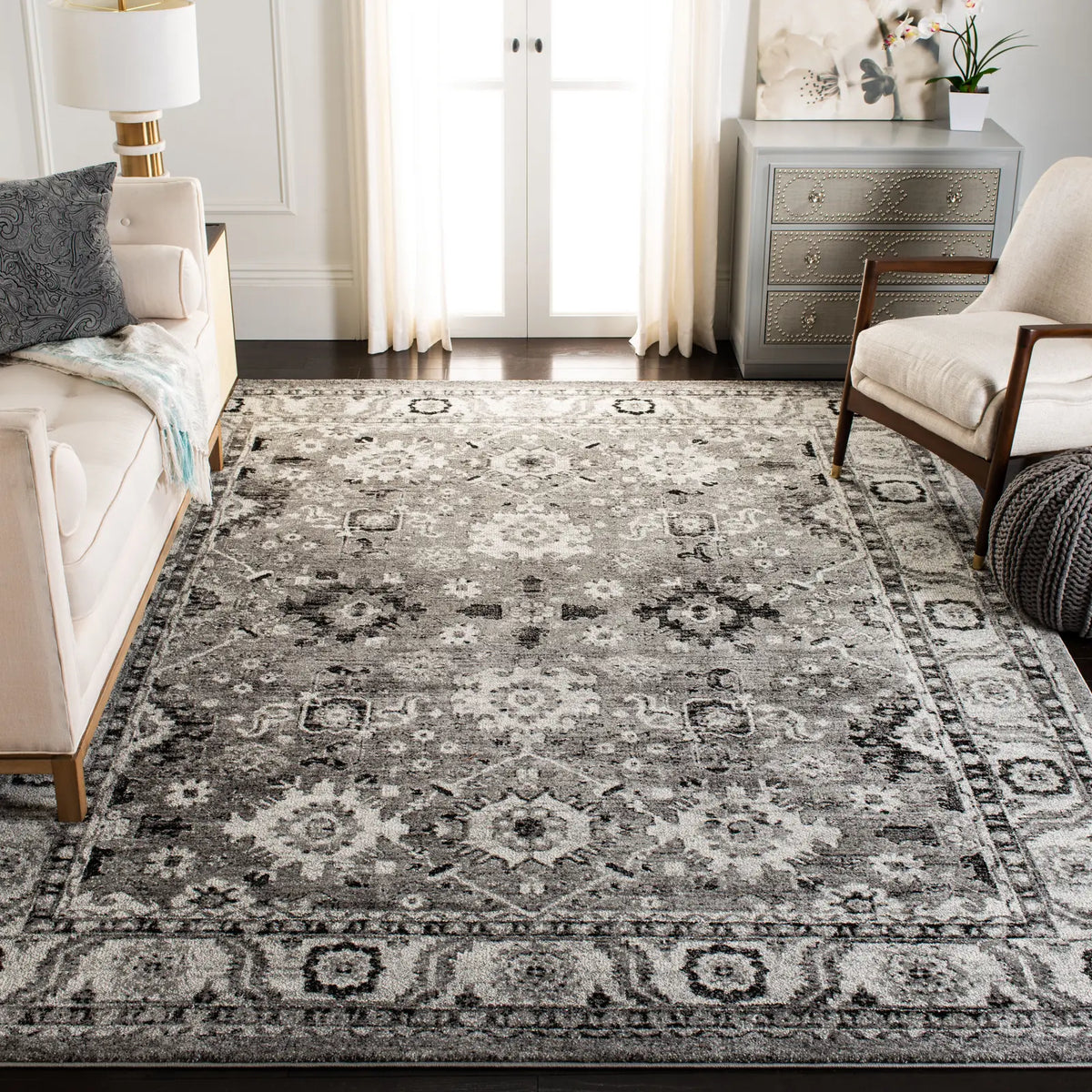 Safavieh Vintage Hamadan 10'-6" x 14'-0" Rug in Grey / Black
