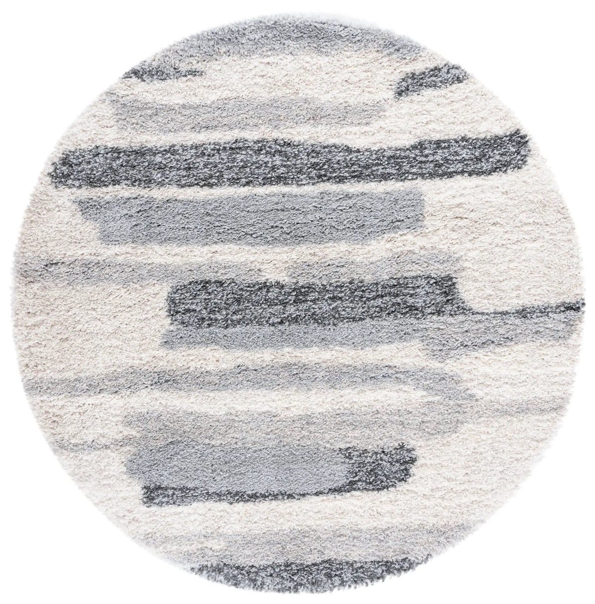 Safavieh Fontana Shag 800 6'-7" x 6'-7" Rug in Grey / Ivory