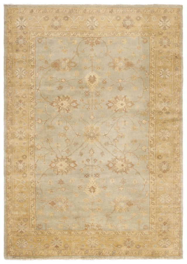Safavieh Oushak 6'-0" x 9'-0" Rug in Light Blue / Gold