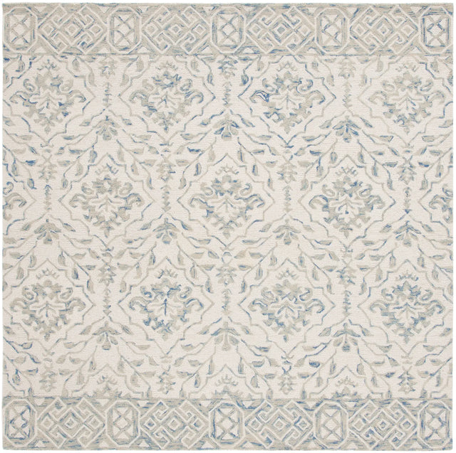Safavieh Dip Dye 7'-0" x 7'-0" Rug in Light Blue / Ivory