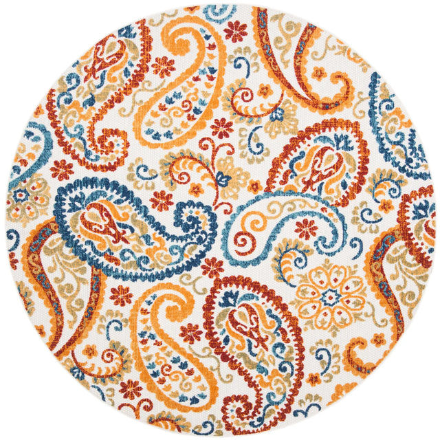 Safavieh Cabana 6'-7" x 6'-7" Rug in Cream / Navy