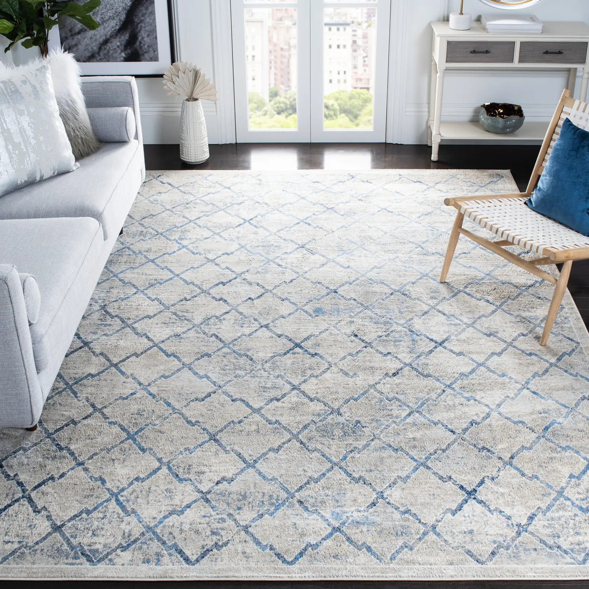 Safavieh Brentwood 10'-0" x 13'-0" Rug in Light Grey / Blue