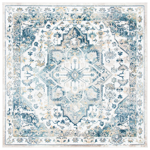 Safavieh Skyler 6'-7" x 6'-7" Rug in Ivory / Navy