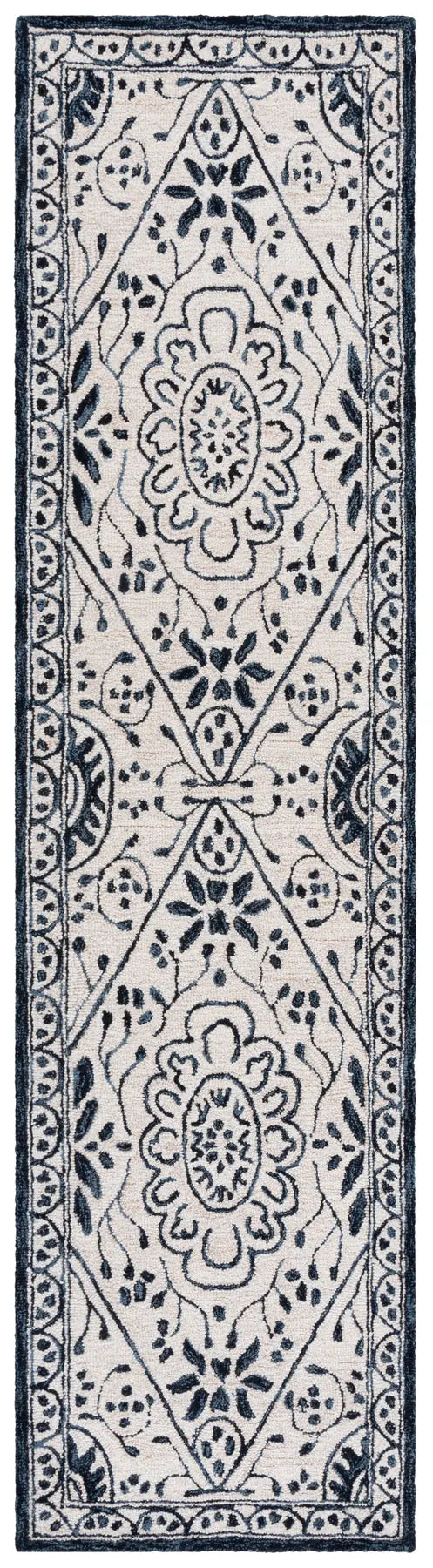Safavieh Metro 2'-3" x 9'-0" Rug in Ivory / Navy
