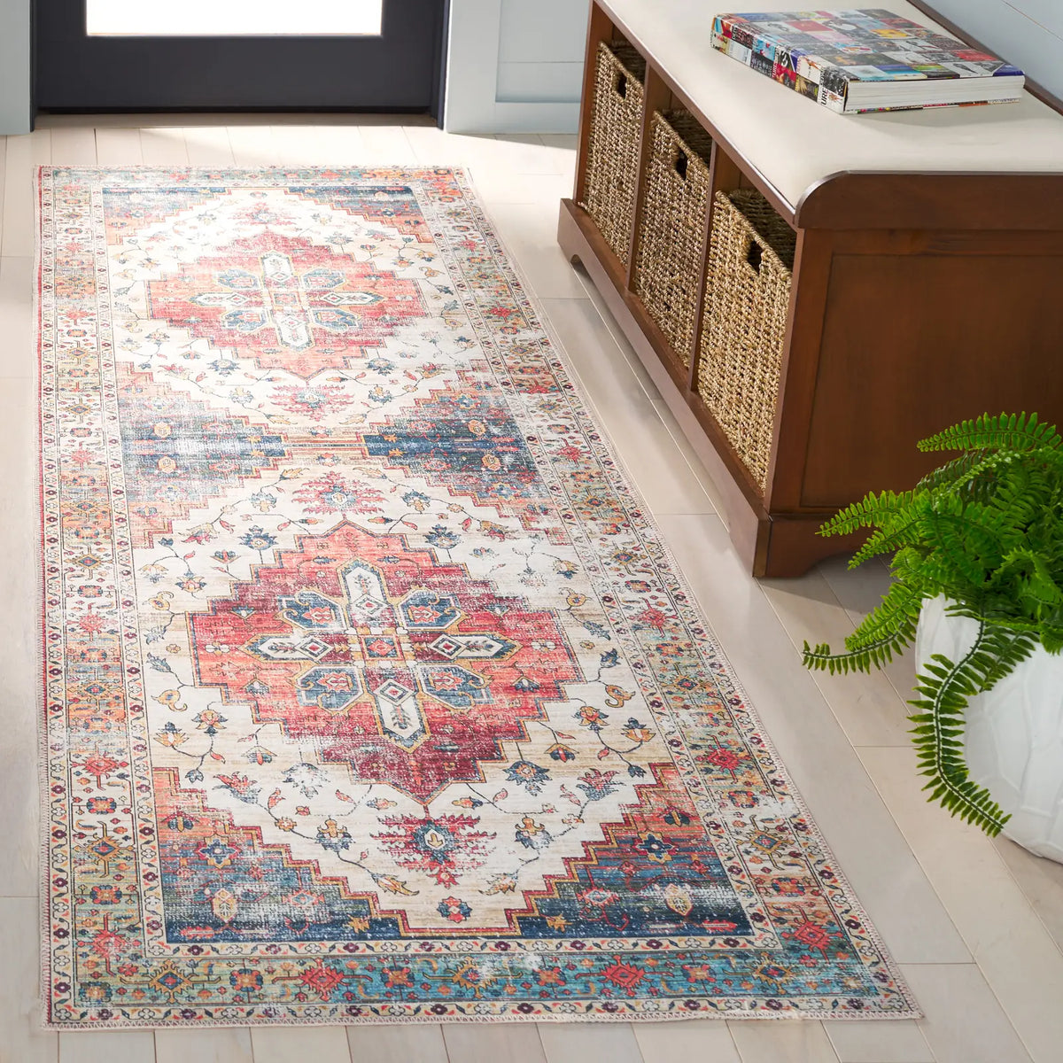 Safavieh Arizona 2'-6" x 8'-0" Rug in Rust / Beige