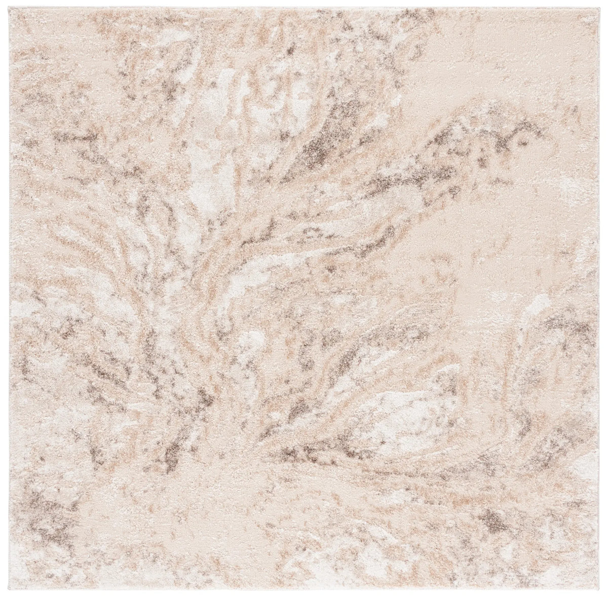 Safavieh Ravine Shag 6'-7" x 6'-7" Rug in Beige / Ivory