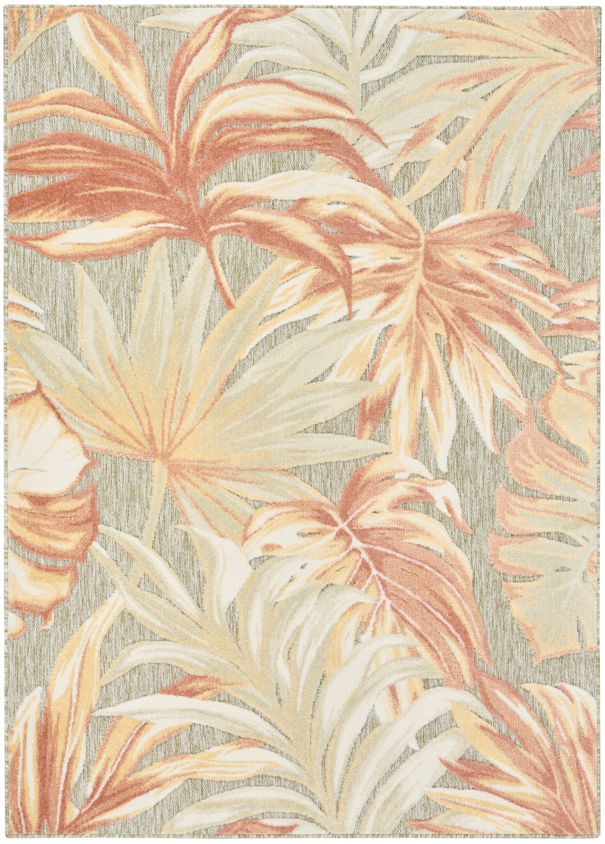 Nourison Aloha ALH43 Machine Made Sage, Rose Rug