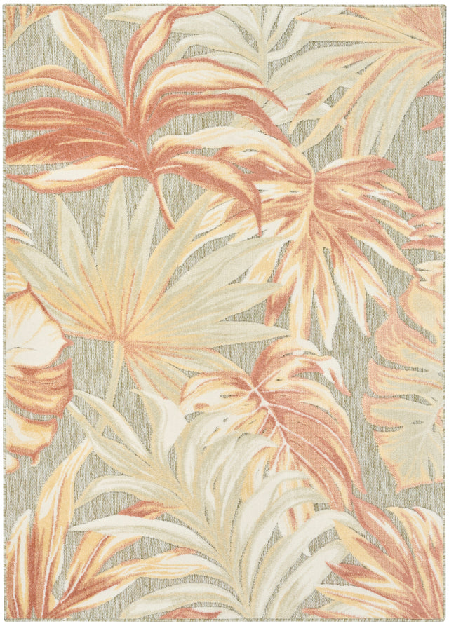 Nourison Aloha ALH43 Machine Made Sage, Rose Rug