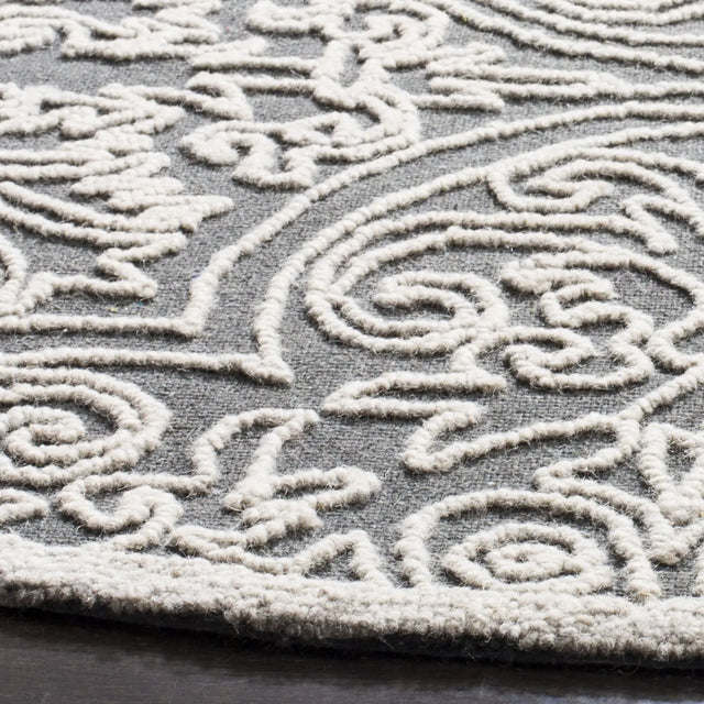 Safavieh Trace 6'-0" x 6'-0" Rug in Dark Grey / Light Grey