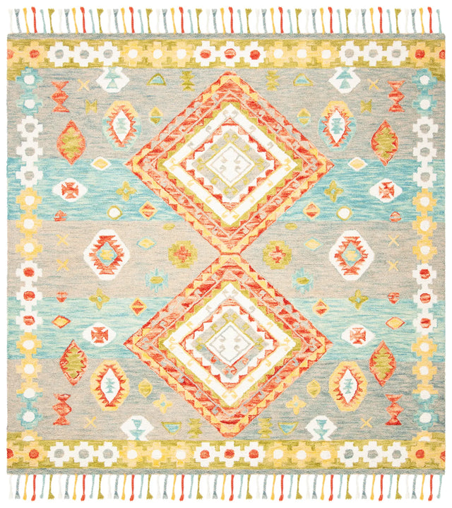 Safavieh Aspen 7'-0" x 7'-0" Rug in Grey / Red