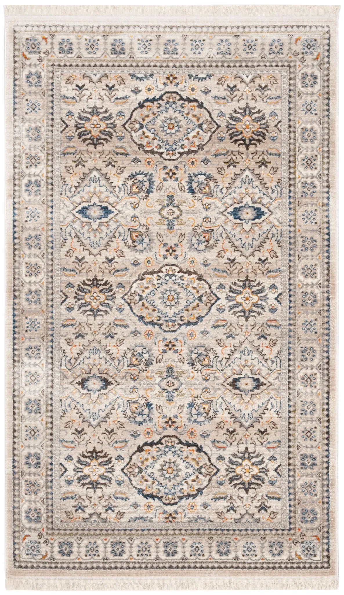 Safavieh Vintage Persian 3'-0" x 5'-0" Rug in Ivory / Light Grey