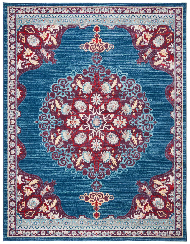 Safavieh Brentwood 10'-0" x 13'-0" Rug in Navy / Burgundy