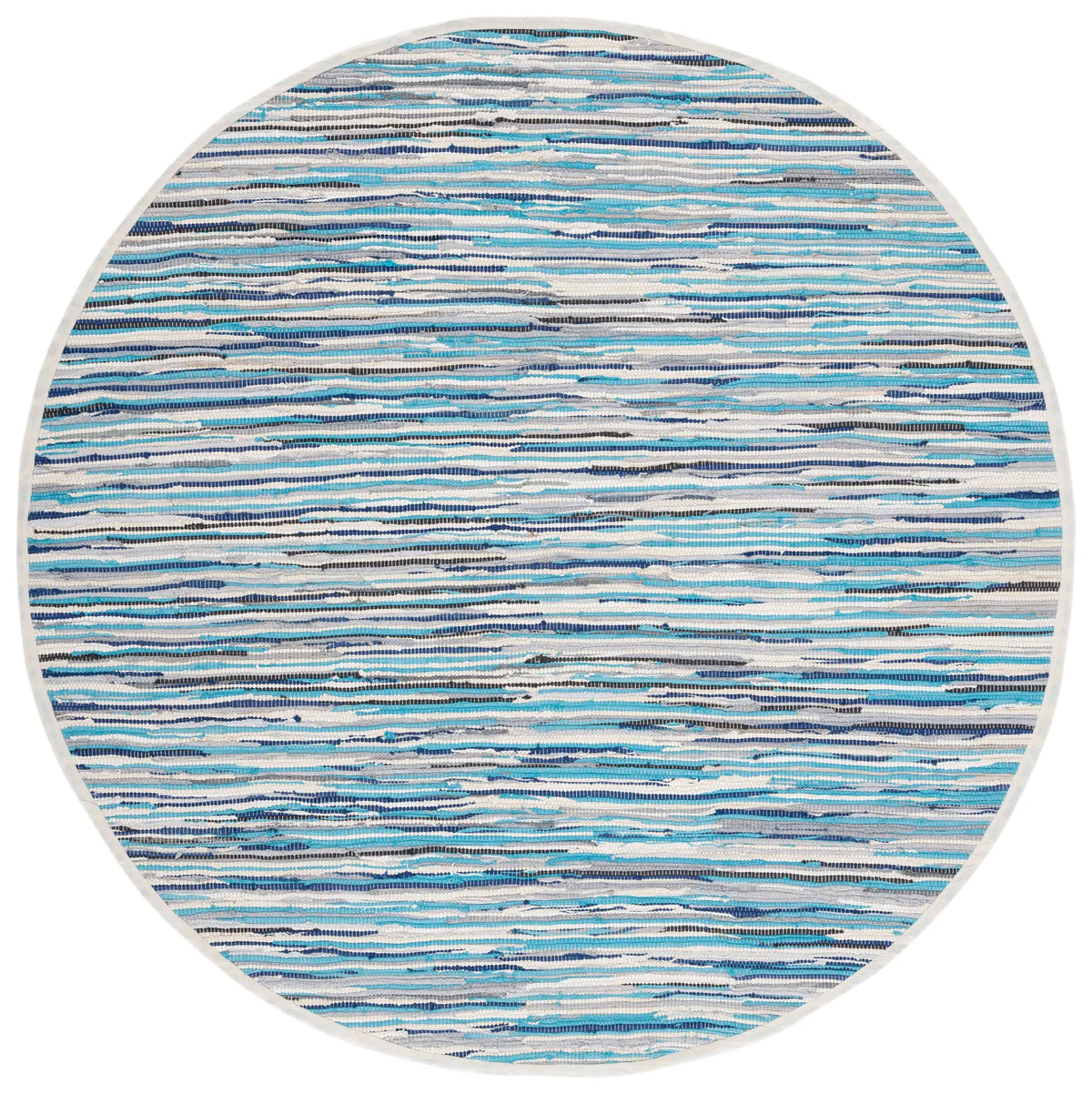 Safavieh Rag Rug 6'-0" x 6'-0" Rug in Turquoise / Multi