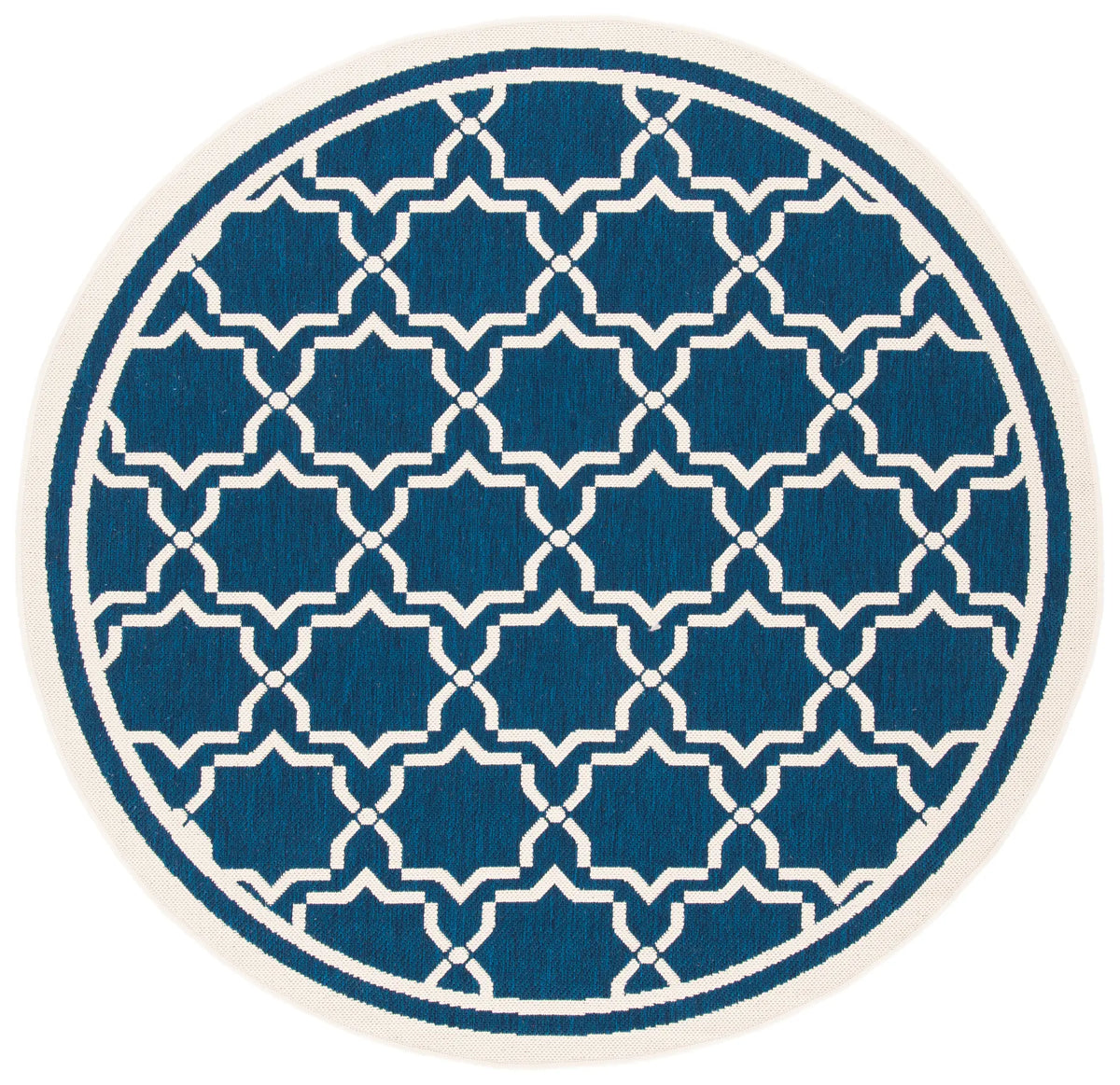 Safavieh Courtyard 5'-3" x 5'-3" Rug in Navy / Beige