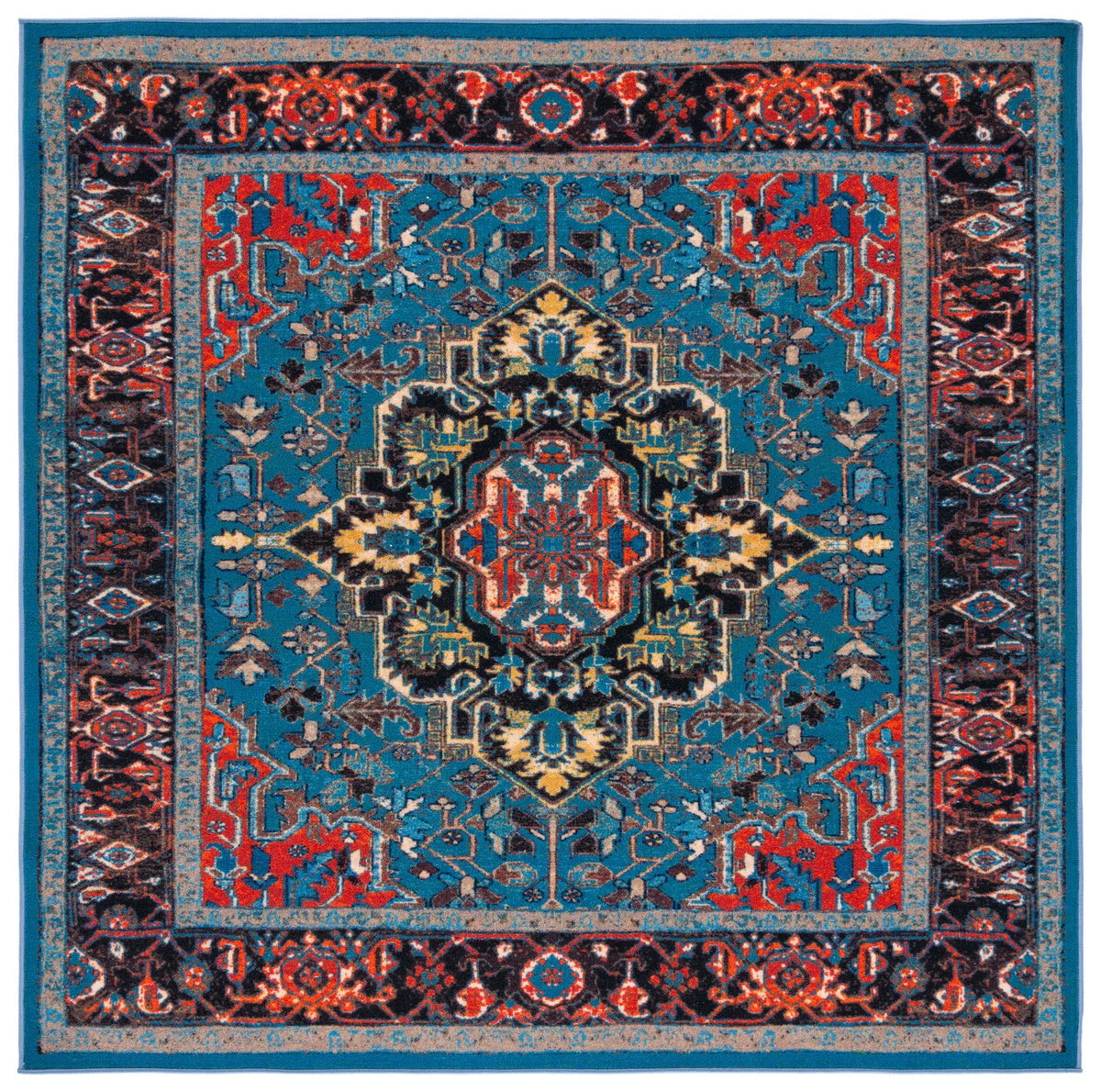 Safavieh Journey 6'-7" x 6'-7" Rug in Blue / Red