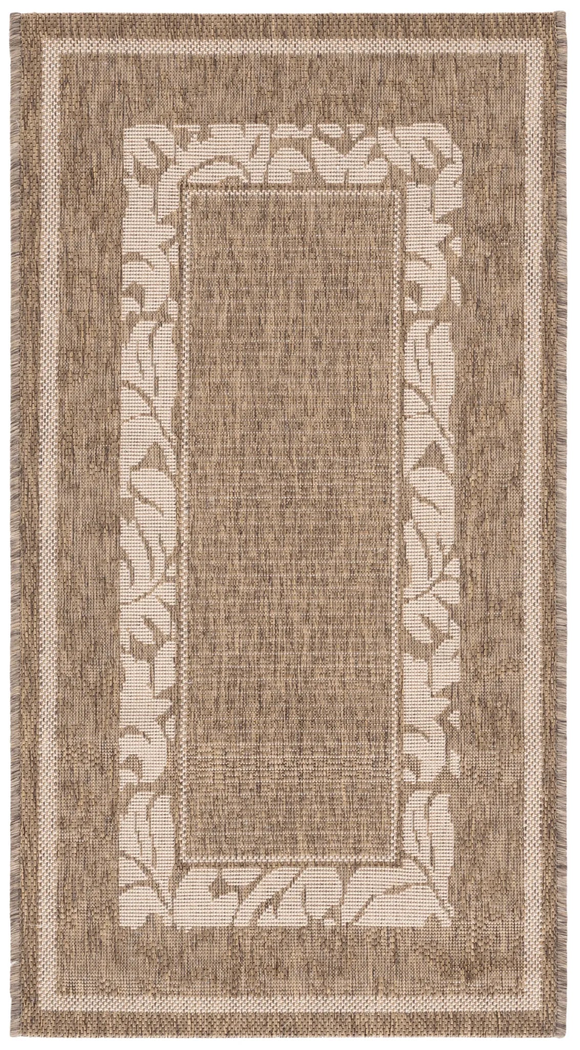Safavieh Courtyard 2'-0" x 3'-7" Rug in Brown / Natural