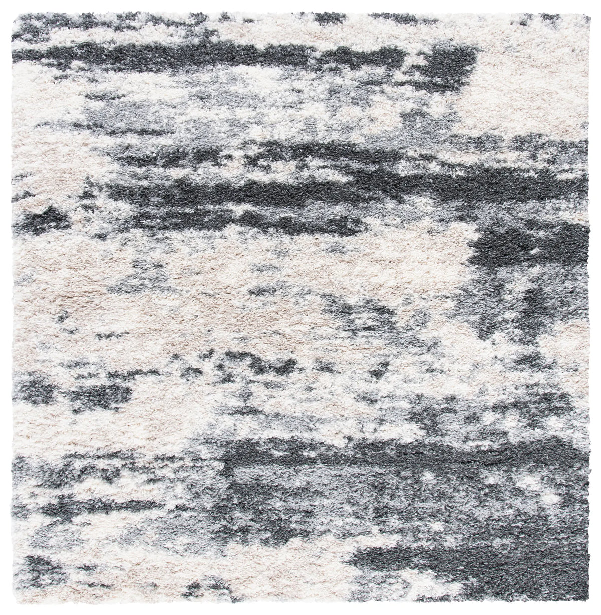 Safavieh Fontana Shag 800 6'-7" x 6'-7" Rug in Grey / Ivory