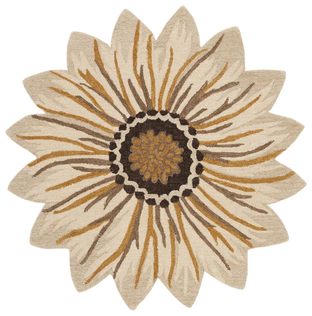 Safavieh Novelty 5'-0" x 5'-0" Rug in Gold / Beige