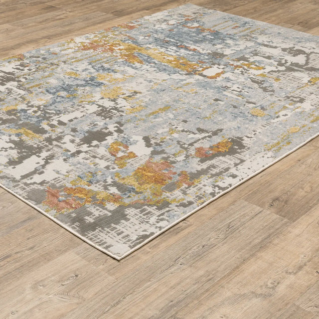 Oriental Weavers Sphinx Caravan 1340W Beige/ Blue Rugs - angle detail