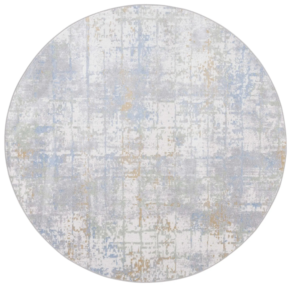Safavieh Bayside 6'-7" x 6'-7" Rug in Grey / Ivory Blue