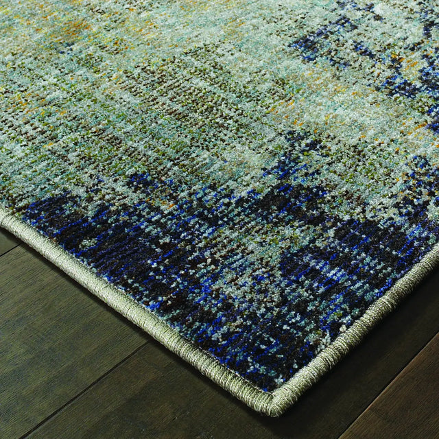 Oriental Weavers Sphinx Evolution 8049B Navy/Blue Rugs - corner detail
