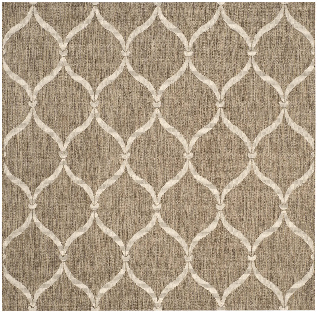 Safavieh Courtyard 6'-7" x 6'-7" Rug in Brown / Beige