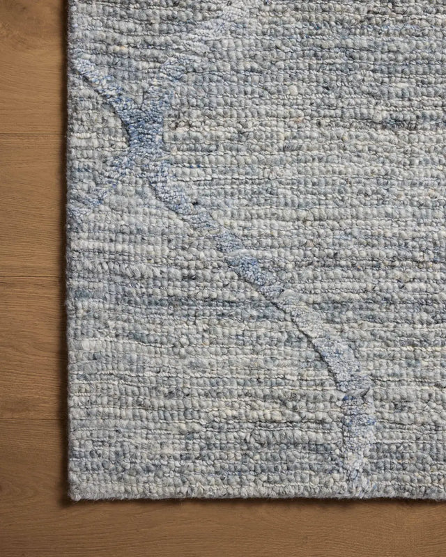 Loloi Cline Cli-01 Sky Rug - corner on wood