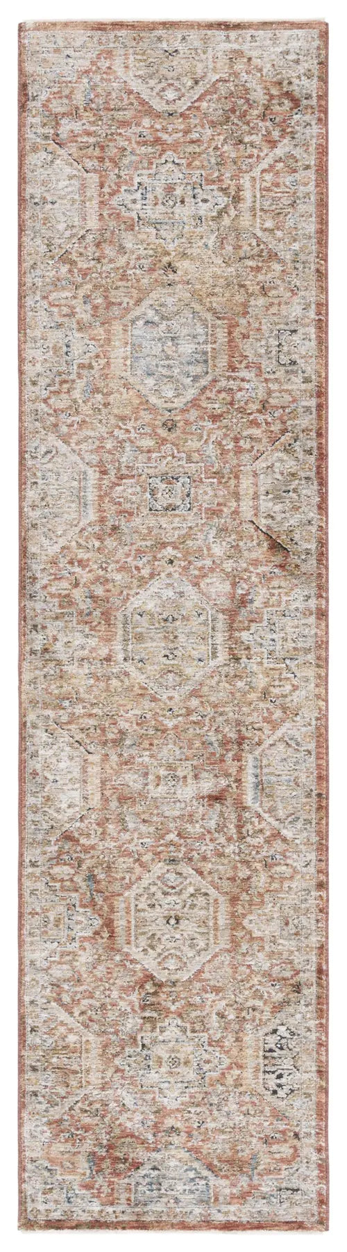 Safavieh Silverado 2'-0" x 8'-0" Rug in Rust / Blue