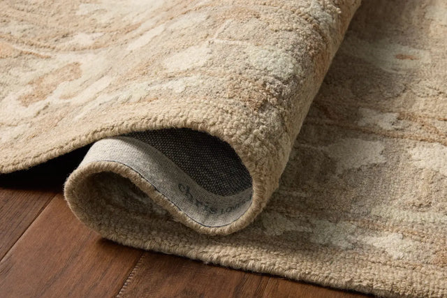 Chris Loves Julia x Loloi Dorothea DRT-02 Khaki / Dove Rug - pile height