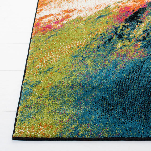 Safavieh Galaxy 4'-0" x 6'-0" Rug in Blue / Orange
