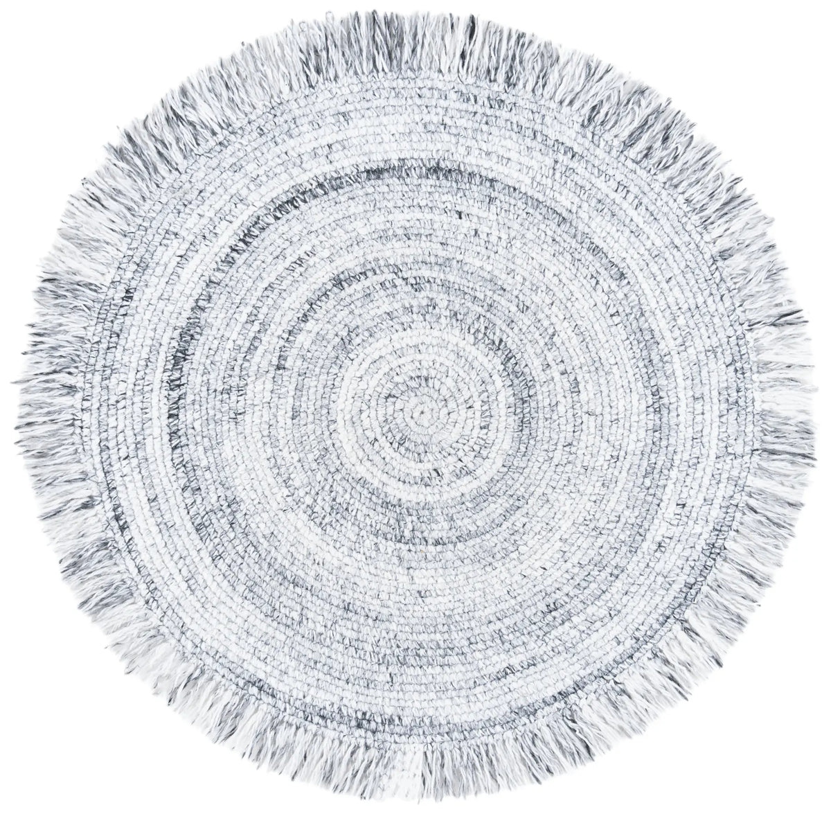 Safavieh Braided 3'-0" x 3'-0" Rug in Light Grey