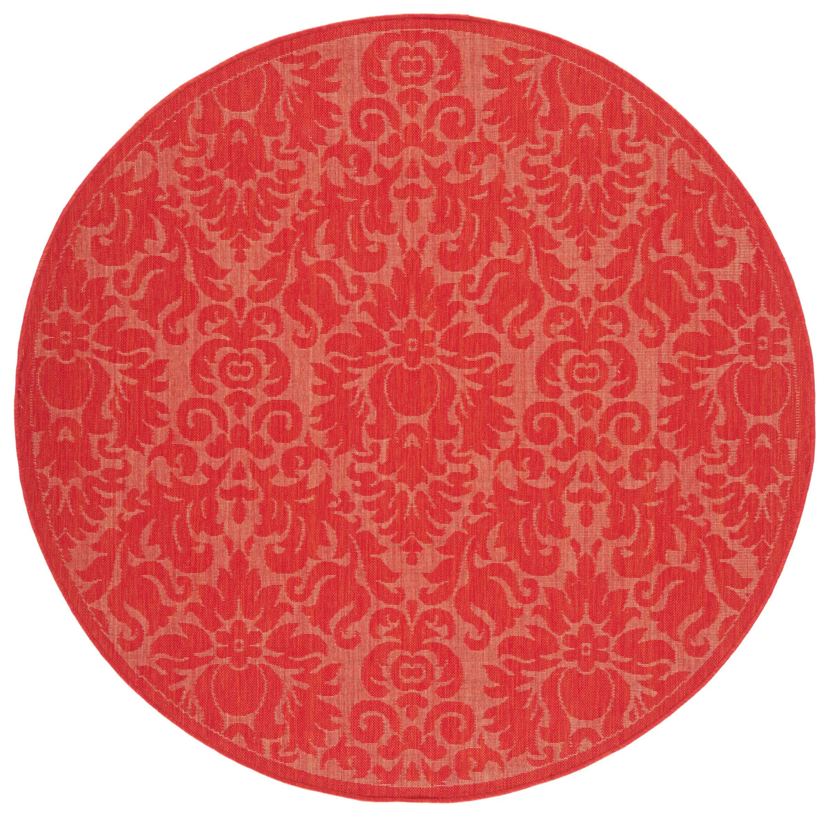 Safavieh Courtyard 6'-7" x 6'-7" Rug in Red / Red
