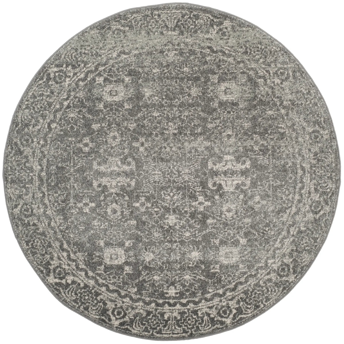 Safavieh Evoke 5'-3" x 5'-3" Rug in Grey / Ivory