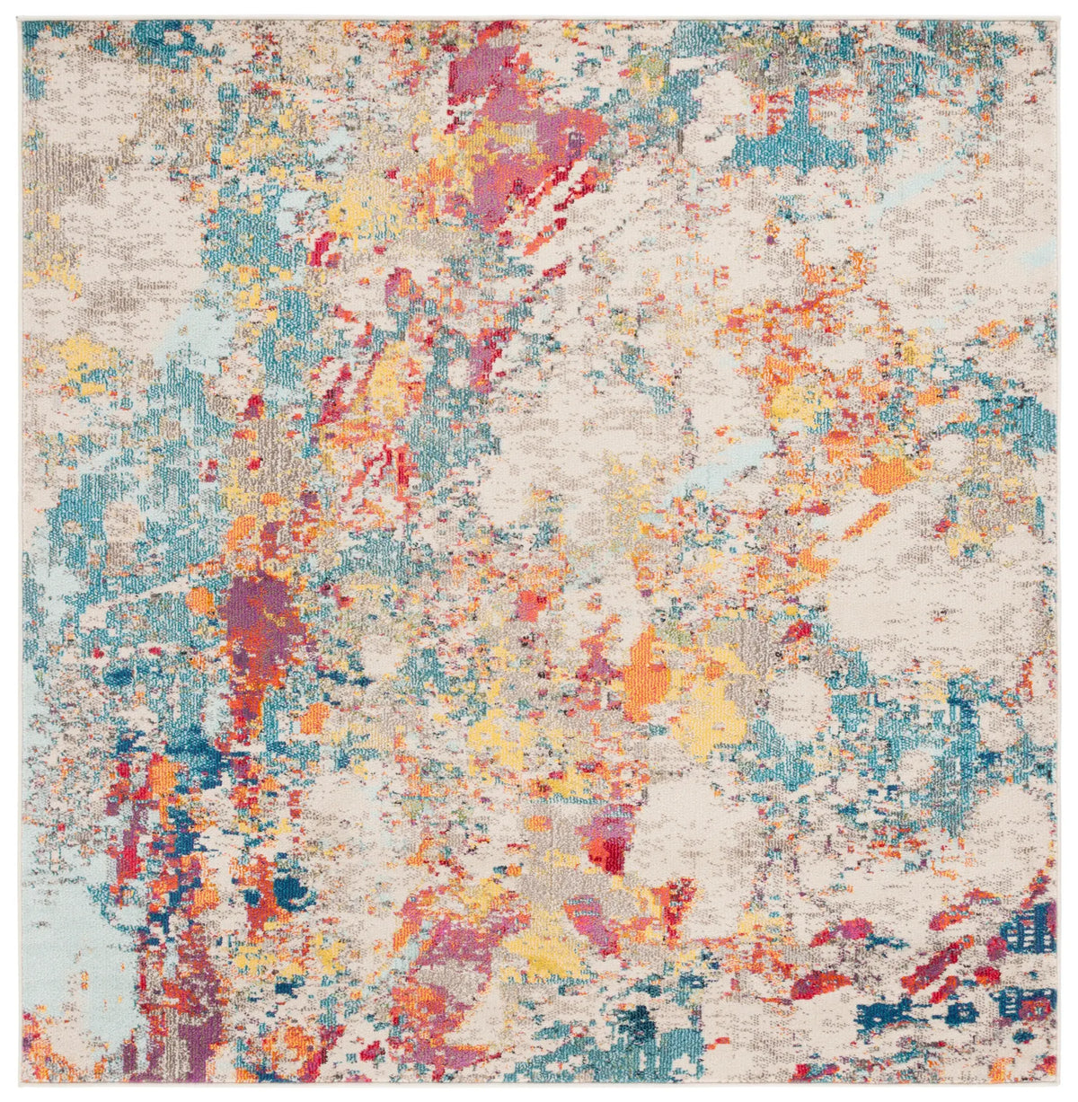Safavieh Monaco 6'-7" x 6'-7" Rug in Ivory / Multi