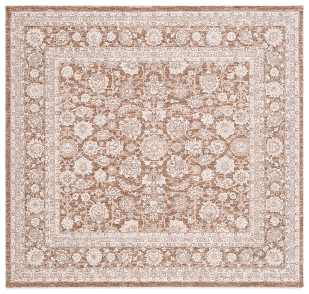 Safavieh Willow 6'-3" x 6'-3" Rug in Light Brown / Ivory