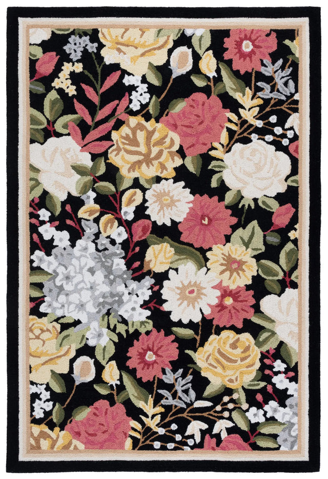 Safavieh Jardin 4'-0" x 6'-0" Rug in Black / Red