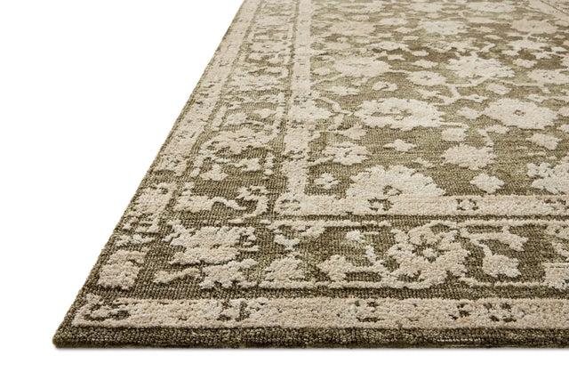 Loloi Percival PCV-06 Moss / Natural Rug - rug corner