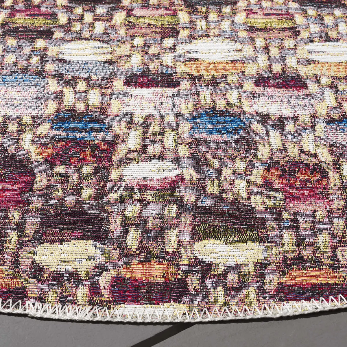 Safavieh Barbados 500 6'-6" x 6'-6" Rug in Purple / Green Rust